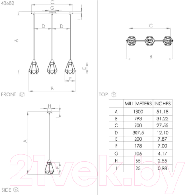 Потолочный светильник Eglo 43682