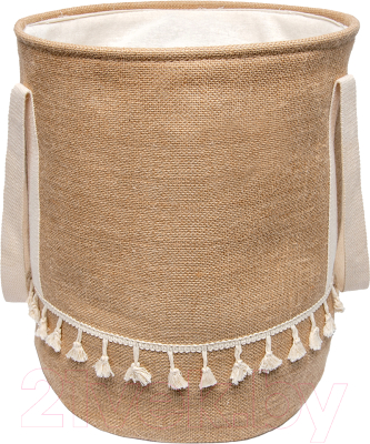 Корзина для белья Handy Home Кантри 350x350x420 / LIS-83 (бежевый) - фото