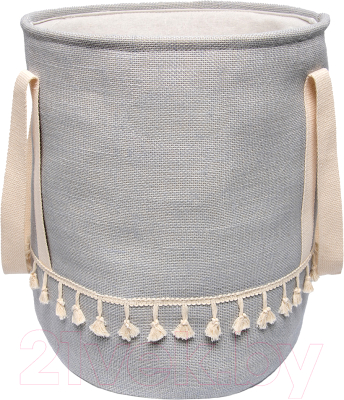 Корзина для белья Handy Home Кантри 350x350x420 / LIS-84 (серый) - фото