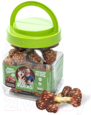 Лакомство для собак Molina Гантельки с говядиной / 7520