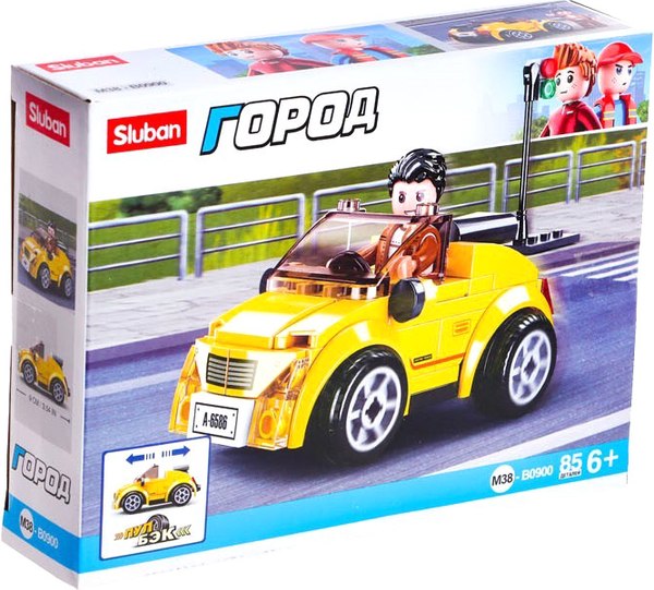 Конструктор инерционный Sluban Город. Кабриолет / M38-B0900 - фото