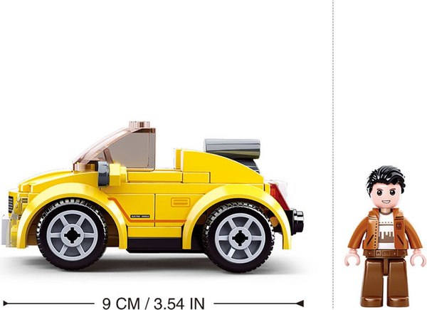 Конструктор инерционный Sluban Город. Кабриолет / M38-B0900