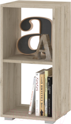 Стеллаж Modern Оливия О52 (серый дуб/белый) - фото