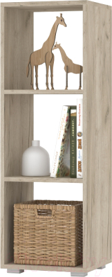 Стеллаж Modern Оливия О53 (серый дуб/белый) - фото