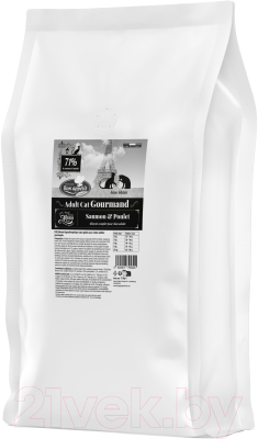 Сухой корм для кошек Bon Appetit Cat Adult Gourmand с лососем и курицей / 795325 (12кг) - фото