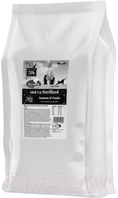 Сухой корм для кошек Bon Appetit Cat Adult Sensitive с лососем и курицей / 795332 (12кг) - фото