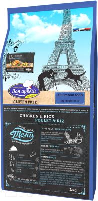 Сухой корм для собак Bon Appetit Dog Adult с курицей и рисом / 681922 (2кг) - фото