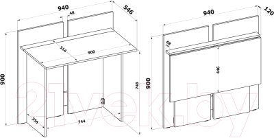 Стол-книга Сокол-Мебель СП-20 (белый)