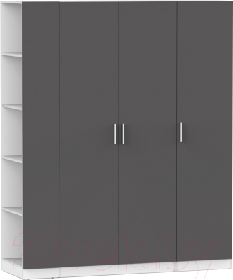 Шкаф Интермебель Марсель-24 / МР 01-24 (графит серый) - фото