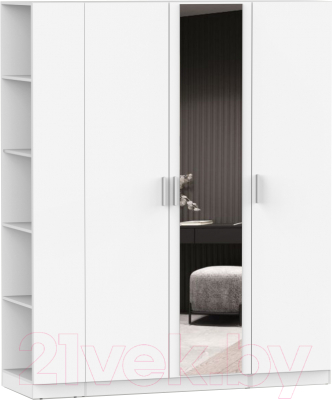 Шкаф Интермебель Марсель-28 / МР 01-28 (белый премиум) - фото