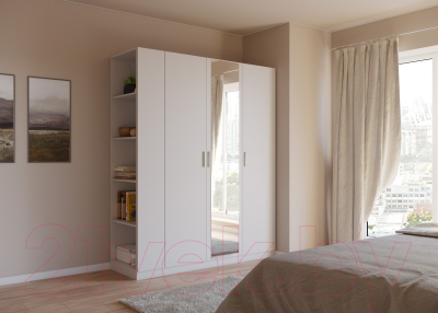 Шкаф Интермебель Марсель-28 / МР 01-28 (белый премиум)