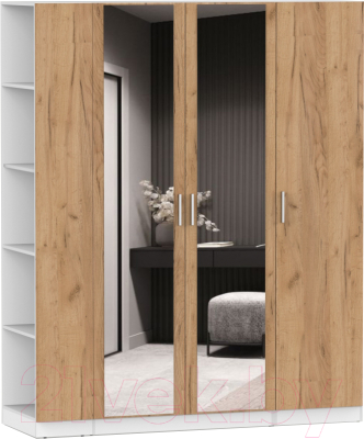 Шкаф Интермебель Марсель-29 / МР 01-29 (дуб крафт золотой) - фото