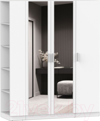 Шкаф Интермебель Марсель-31 / МР 01-31 (белый премиум) - фото