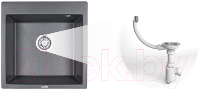 Мойка кухонная GRANULA GR-8101 (алюминиум)