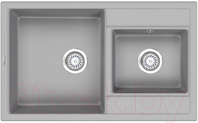 Мойка кухонная GRANULA GR-8201 (алюминиум) - фото