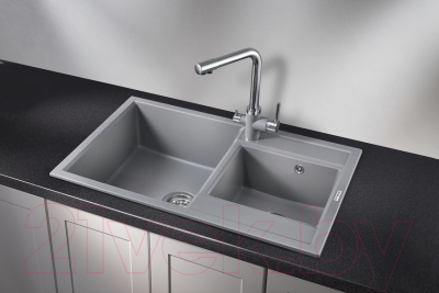 Мойка кухонная GRANULA GR-8201 (алюминиум)