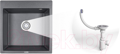 Мойка кухонная GRANULA GR-8201 (алюминиум)