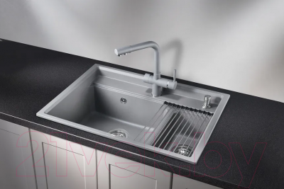 Мойка кухонная GRANULA KS-7302 (алюминиум)