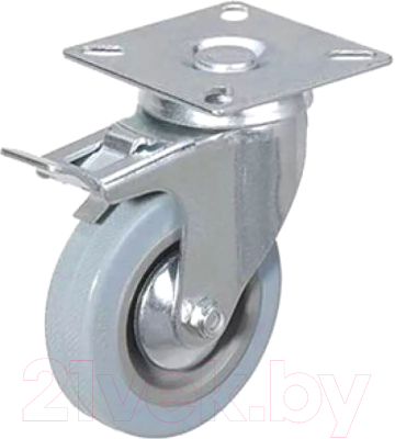 Опора колесная для тележки складской TOR SCgb 55 120мм с тормозом / 1029656 - фото