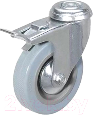 Опора колесная для тележки складской TOR SChgb 42 100мм с тормозом / 1003261 - фото