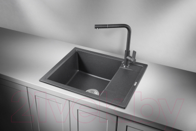 Мойка кухонная GRANULA GR-6002 (черный)