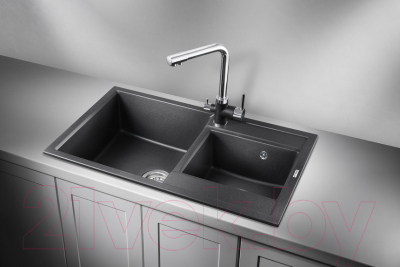 Мойка кухонная GRANULA GR-8201 (черный)