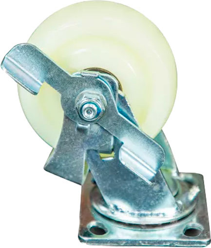 Колесо для тележки складской TOR Поворотное SCdnb 55 125мм с тормозом / 1024223 - фото