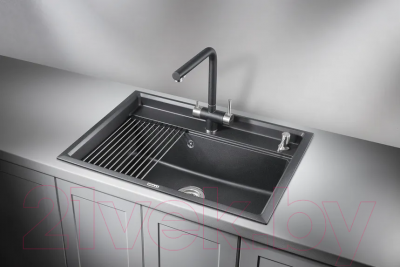 Мойка кухонная GRANULA KS-7301 (черный)