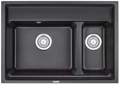 Мойка кухонная GRANULA KS-7302 (черный) - фото