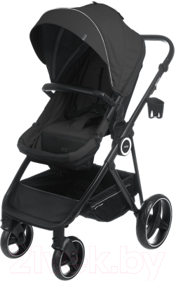Детская универсальная коляска INDIGO Shuttle (черный) - фото