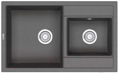 Мойка кухонная GRANULA GR-8201 (графит) - фото