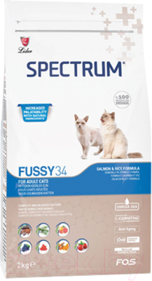 Сухой корм для кошек Spectrum Fussy34 с нерегулярным аппетитом (2кг) - фото