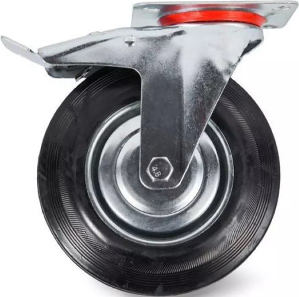 Колесо для тележки складской TOR SCb 93 75мм с тормозом (N) / 1025351 - фото