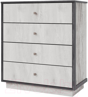 Комод Мебель-КМК Тиффани 0880.4 (бетон пайн светлый/дуб шале графит) - фото