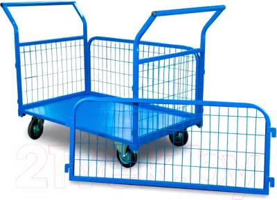 Тележка платформенная TOR ТП-3С 700х1200 с бортами / 1012415 - фото