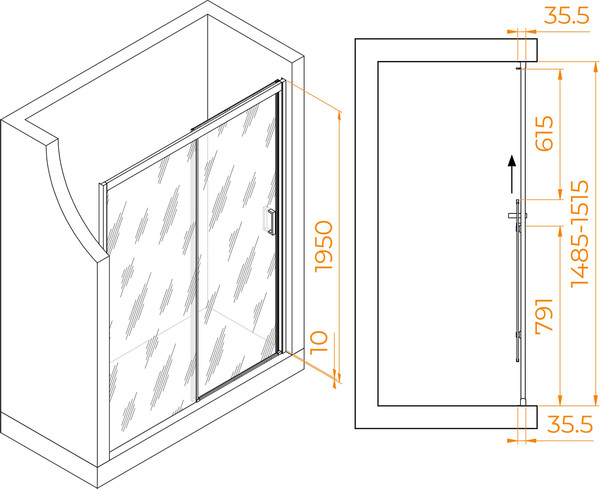 Душевая дверь RGW PA-017 / 350801715-11