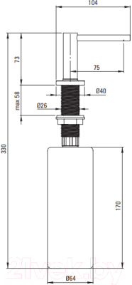 Дозатор встраиваемый в мойку Deante Aster ZZZ 00DD