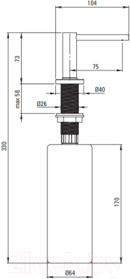 Дозатор встраиваемый в мойку Deante Aster ZZZ_Z0DD