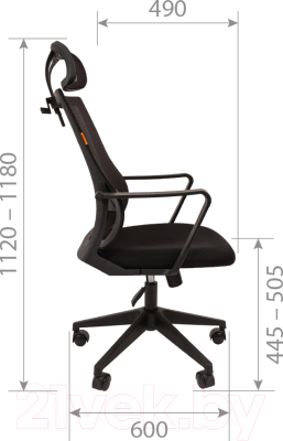 Кресло офисное Chairman 545 (ткань, серый)