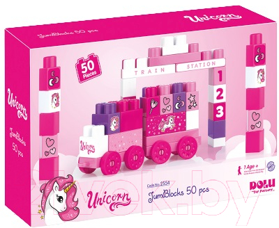 Конструктор Dolu Unicorn JumBlocks / 2554 (50эл) - фото