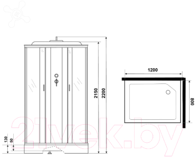 Душевая кабина Niagara NG-43285-14Q 120x80x215