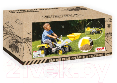 Каталка детская Dolu Трактор педальный с ковшом / 8051