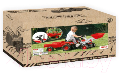 Каталка детская Dolu С прицепом и ковшом / 8152