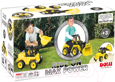 Каталка детская Dolu Экскаватор с передним ковшом / 7134