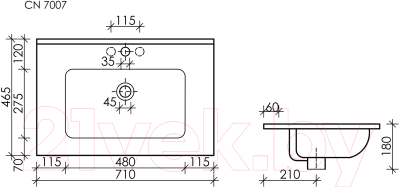 Умывальник Ceramica Nova Nova Element CN7007