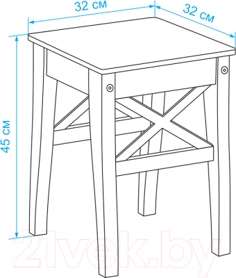 Табурет Folium Марк 1 / T1O262006R (масло/коричневый)