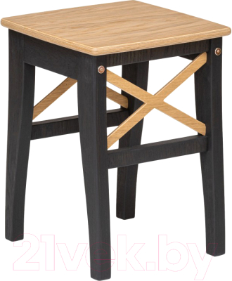 Табурет Folium Марк 1 / T1O269395/O4902R (черный/шпон дуба) - фото