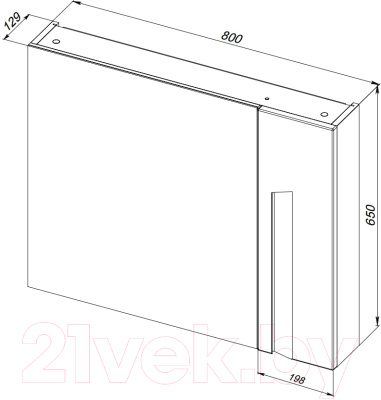 Шкаф с зеркалом для ванной АВН Ливорно 80 / 33.16