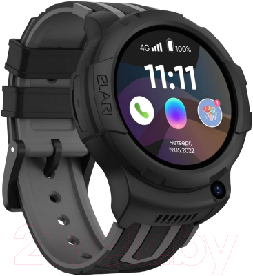 Умные часы детские Elari Kidphone 4G Wink (черный)