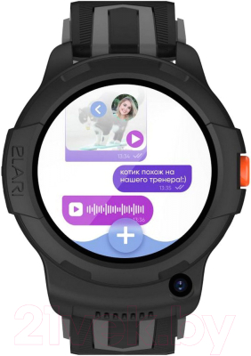 Умные часы детские Elari Kidphone 4G Wink (черный)